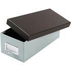 Boîte de rangement pour fiches 3 x 5 po. bleu et noir