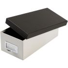 Boîte de rangement pour fiches 3 x 5 po. blanc et noir