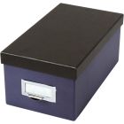 Boîte de rangement pour fiches 4 x 6  po. indigo et noir