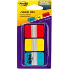 Onglets durables post-it® pleine couleur rouge, jaune, bleu