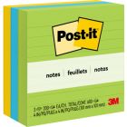 Feuillets originaux post-it® - collection paradis floral 4 x 4 po, lignés bloc de 200 feuillets (pqt 3)