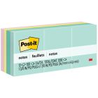 Feuillets originaux post-it® - bistro sur la plage 1-1/2 x 2 po bloc de 100 feuillets (pqt 12)