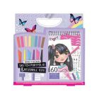 Portfolio de croquis de maquillage et fourre-tout