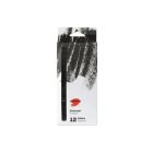 Ensemble 12 fusains carrés - noir