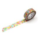 Ruban washi 15 mm x 7 m - mosaique multicolor