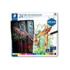 Boîte métal de 24 crayons de couleur assortis