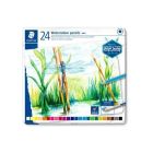 Boîte métal de 24 crayons de couleur aquarellables