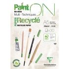 Paint on bloc de papier blanc recyclé a5, 30 feuilles, 250g