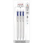 One stylos gel rétractable paquet de 3 encre bleue