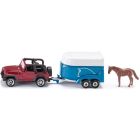 Siku jeep avec remorque à chevaux