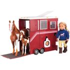 Remorque à chevaux mane attraction pour poupée og de 46 cm