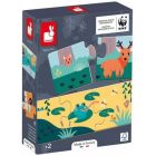 Ensemble de 10 casse-tête - empreintes d'animaux