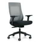 Fauteuil zim officestogo à basculement synchronisé et dossier haut en maille grise