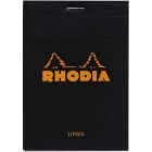 Calepin noir 8.5 x 12cm ligné rhodia