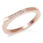 Bague asymétrique rose gr.6