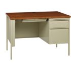 Bureau à caisson simple fortress 45-1/2 x 24 x 29-1/2 po h chêne/mastic