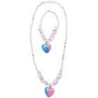 Ensemble collier et bracelet coeur de galaxie