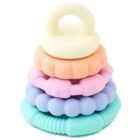 Anneau de dentition empilable arc-en-ciel - pastel