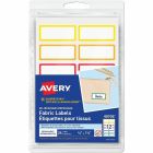 Étiquettes sans repassage pour tissus avery bordures arc-en-ciel