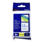 Ruban d'impression p-touch tze 12 mm bleu sur blanc