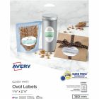 Étiquettes glacées imprimables ovale 1-1/2 x 2-1/2 po (180 étiquettes)