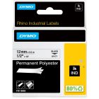 Ruban d'impression industriel rhino polyester permanent 1/2" (blanc)