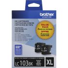 Paquet double de cartouches jet d'encre lc1032pks
