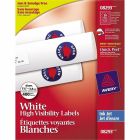 Étiquettes voyantes blanches