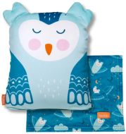 Ensemble peluche couverture 3 en 1 hibou