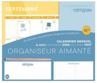 Organiseur aimanté : calendrier mensuel 2026-2027